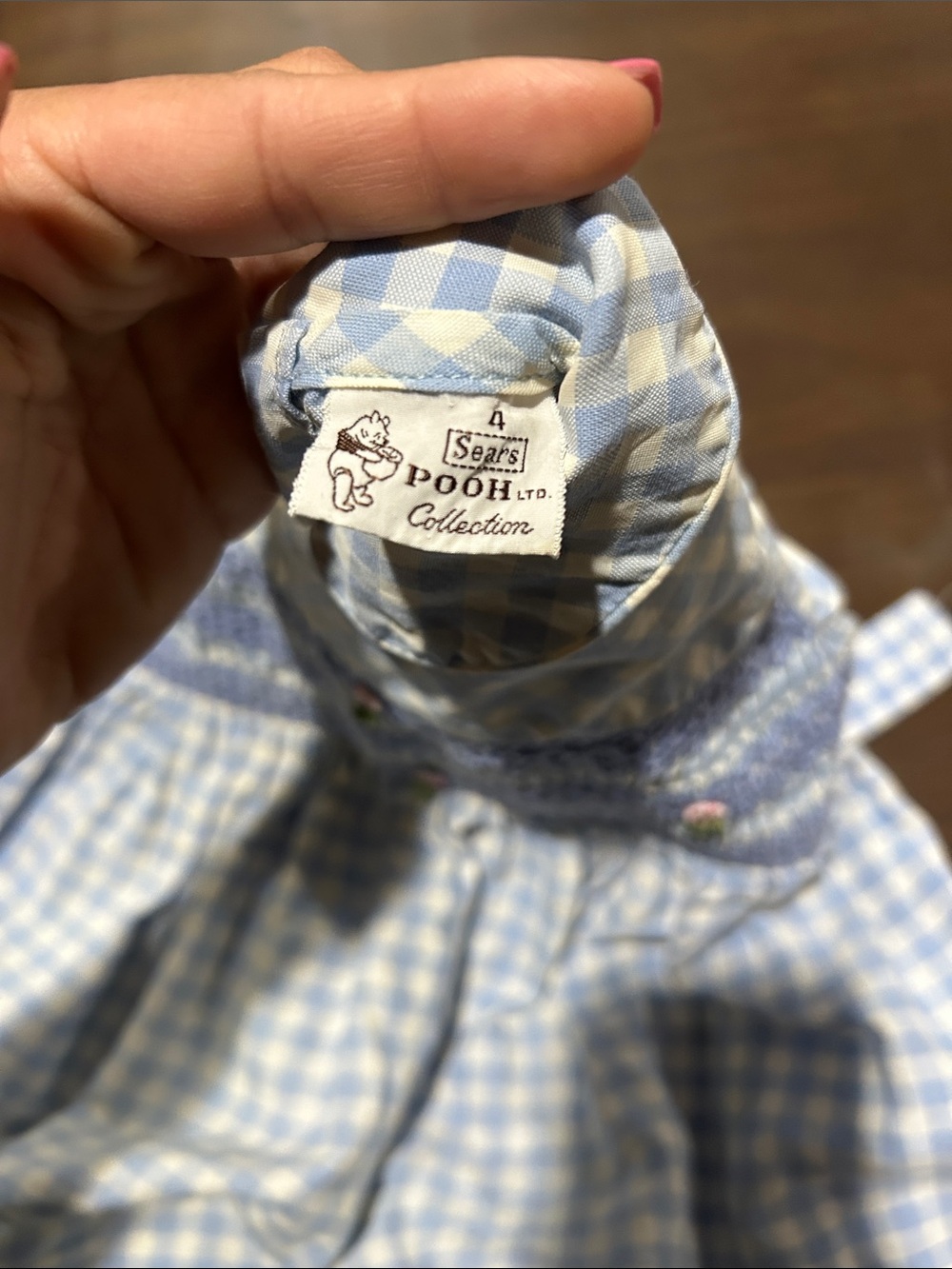 vintage Winnie the Pooh Sears Collection gingham dress Walt Disney ‘1964 - Picture 6 of 10